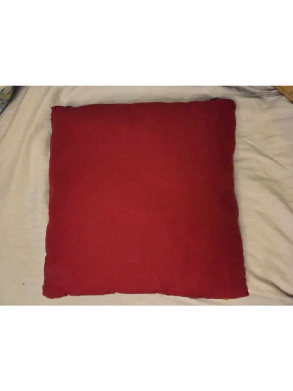 Vintage Handmade Yoyo Quilt Throw Pillow 13 X 13